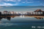 国外B站黄页推广，b站上有哪些国外博主