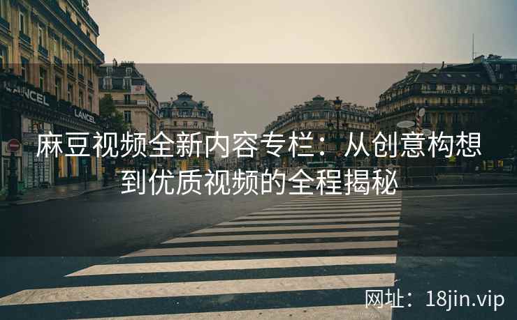 麻豆视频全新内容专栏：从创意构想到优质视频的全程揭秘