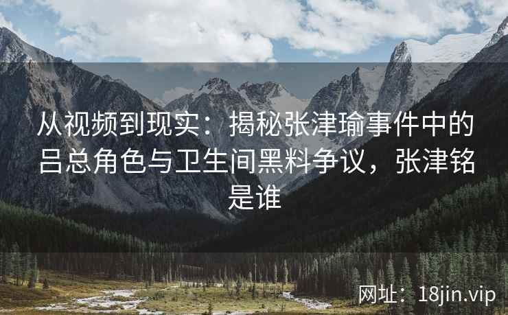 从视频到现实：揭秘张津瑜事件中的吕总角色与卫生间黑料争议，张津铭是谁