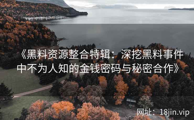 《黑料资源整合特辑：深挖黑料事件中不为人知的金钱密码与秘密合作》